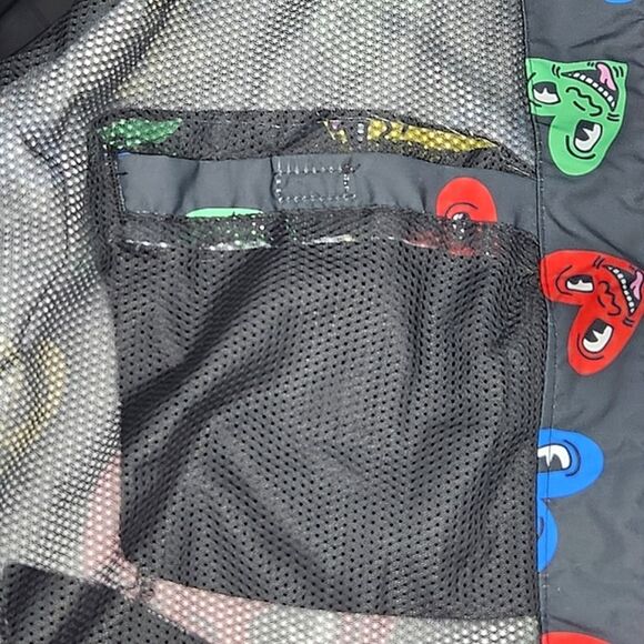 Members Only Keith Haring Heart Windbreaker Womens XL Kidcore Retro 90s Style - Picture 5 of 12